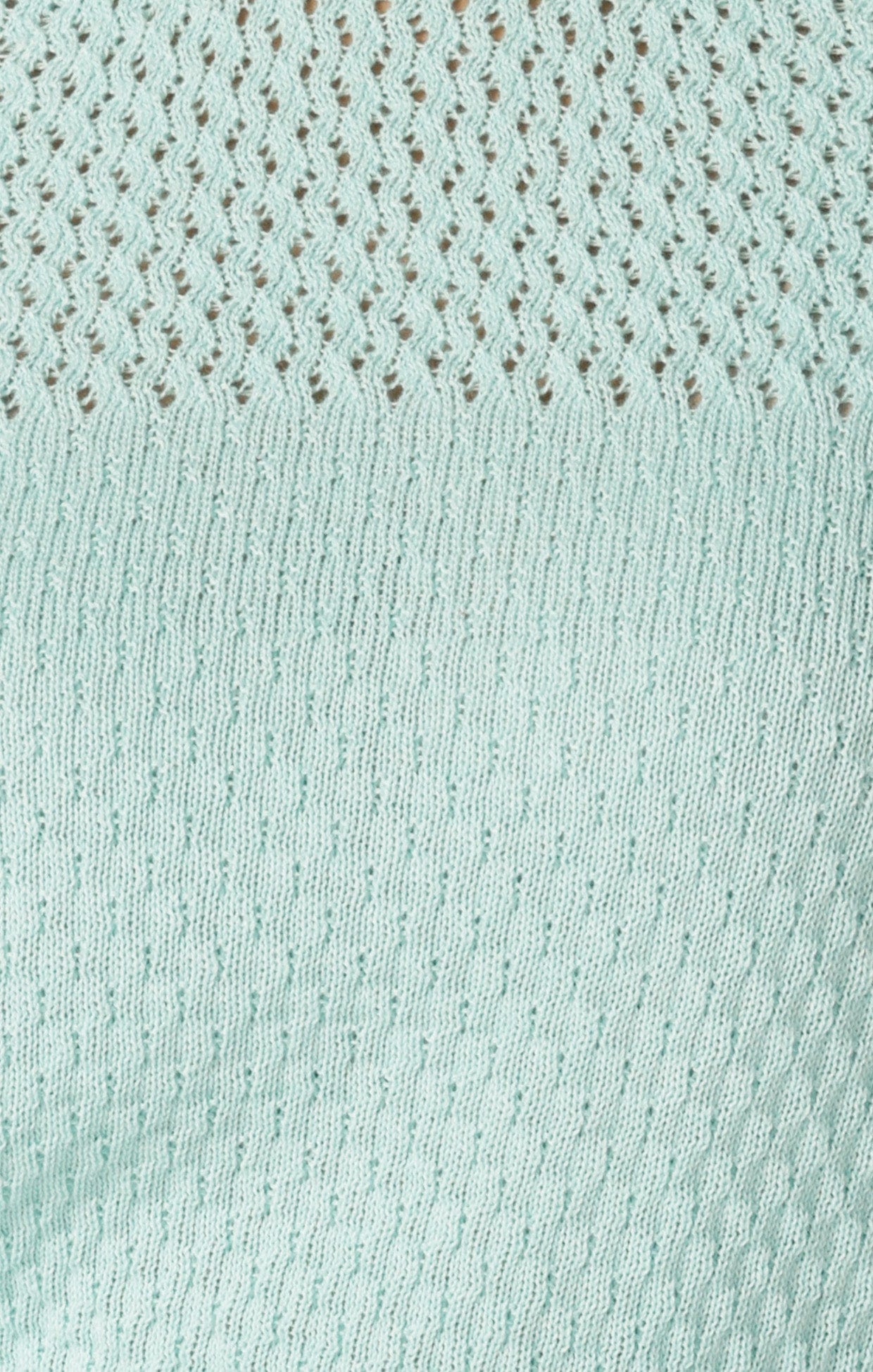 3/4 SLEEVE RIPPLE KNIT TOP IN AQUAMARINE - Image 6