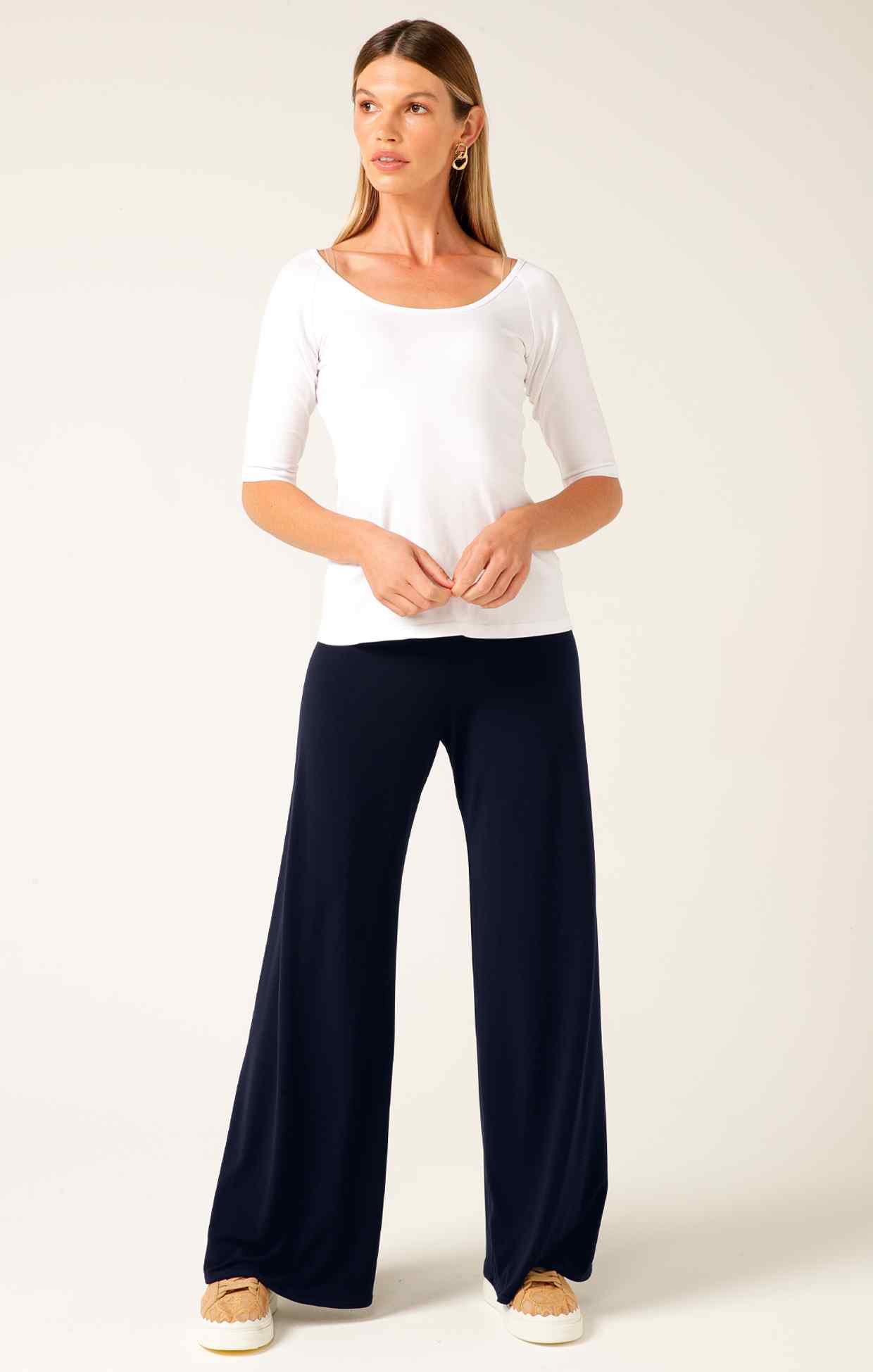 3/4 SLEEVE TOP IN WHITE - Image 5