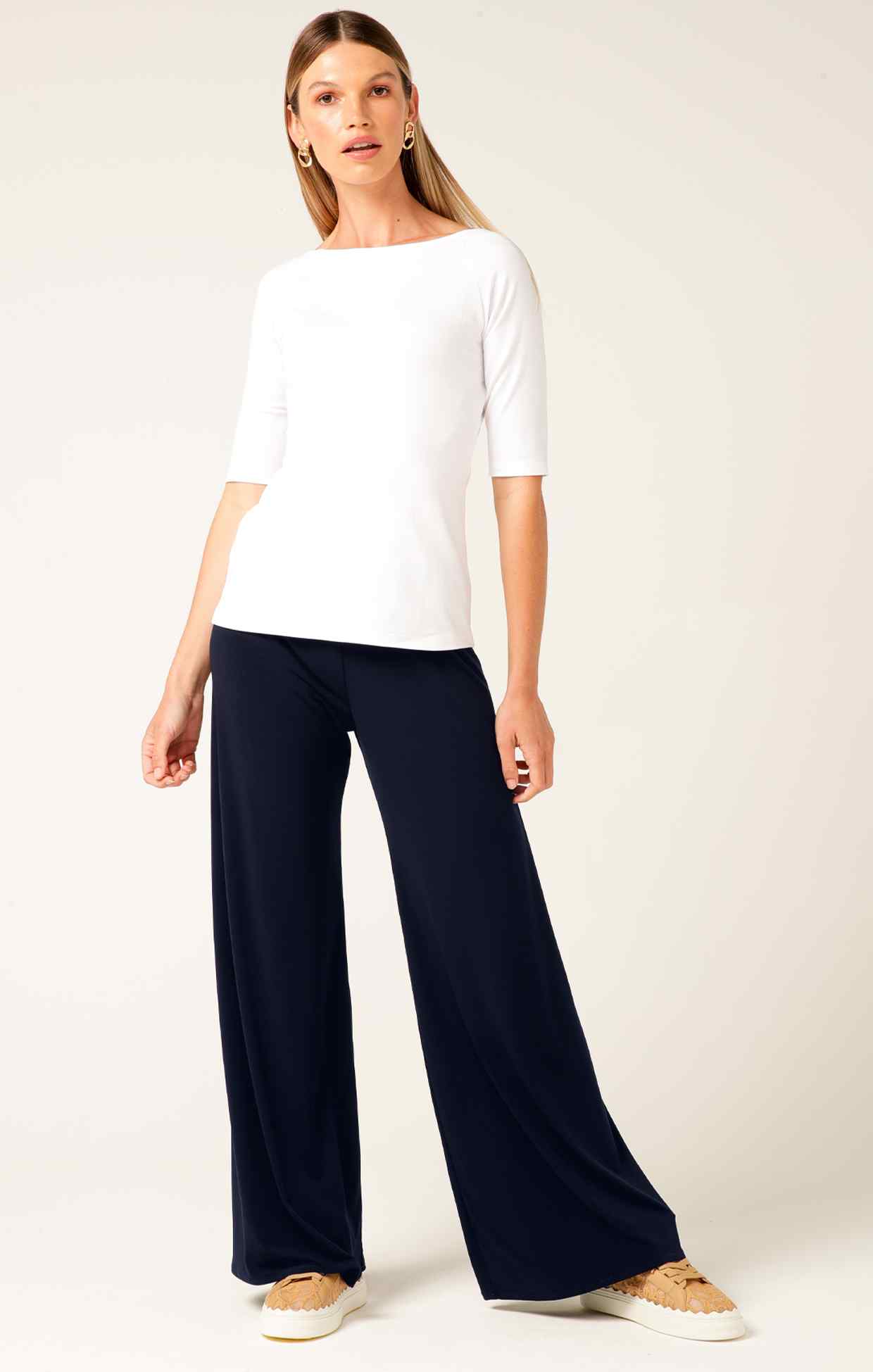 3/4 SLEEVE TOP IN WHITE - Image 7