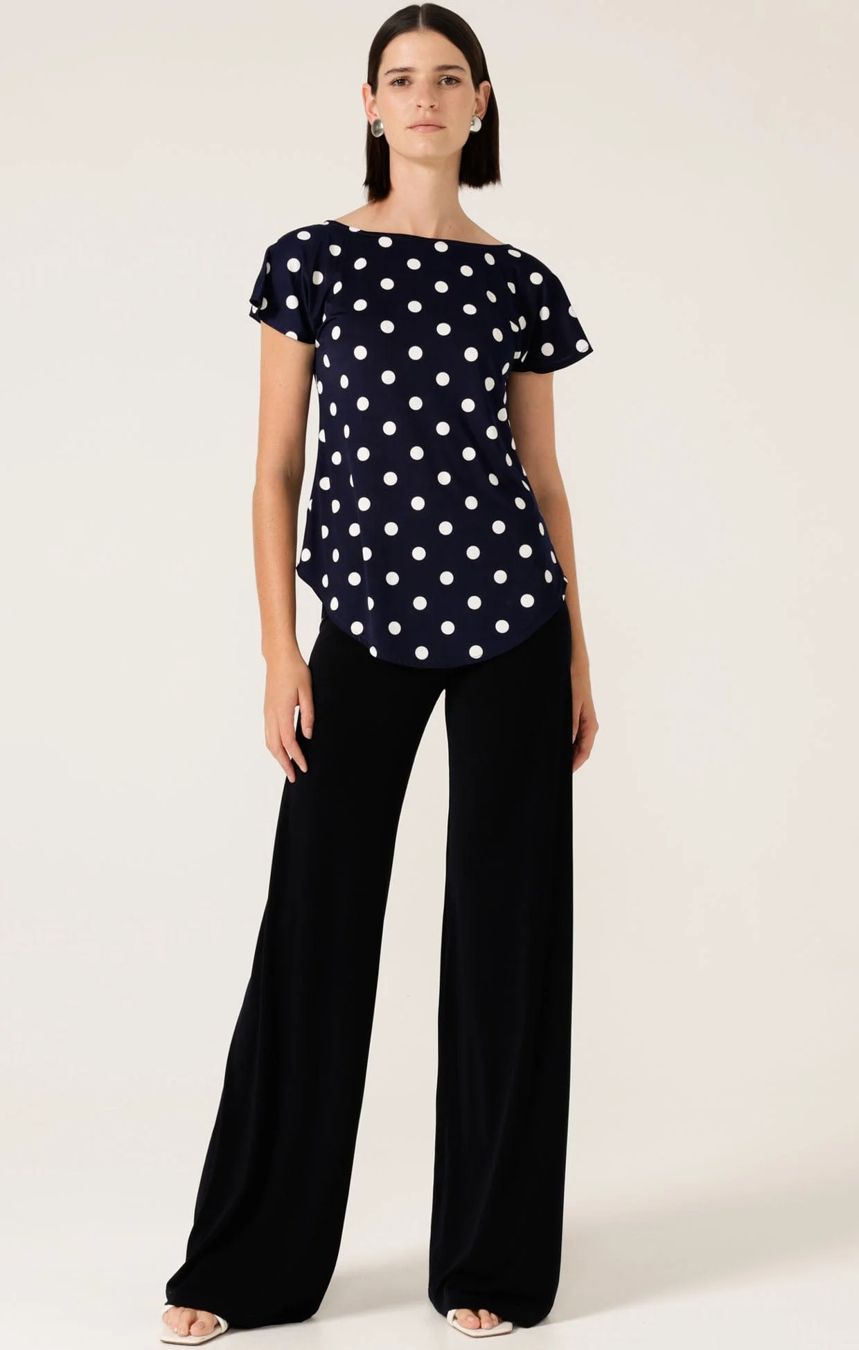 ANALIA TOP IN NAVY WHITE SPOT - Image 4
