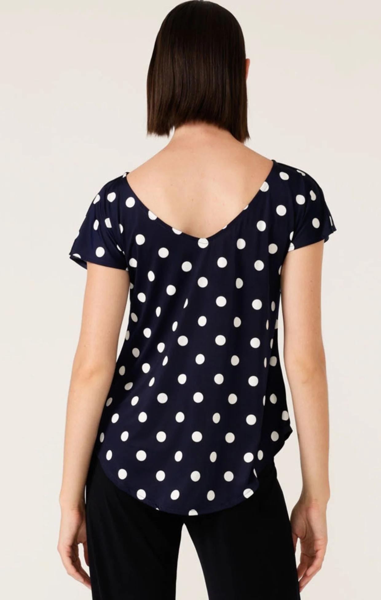 ANALIA TOP IN NAVY WHITE SPOT - Image 7