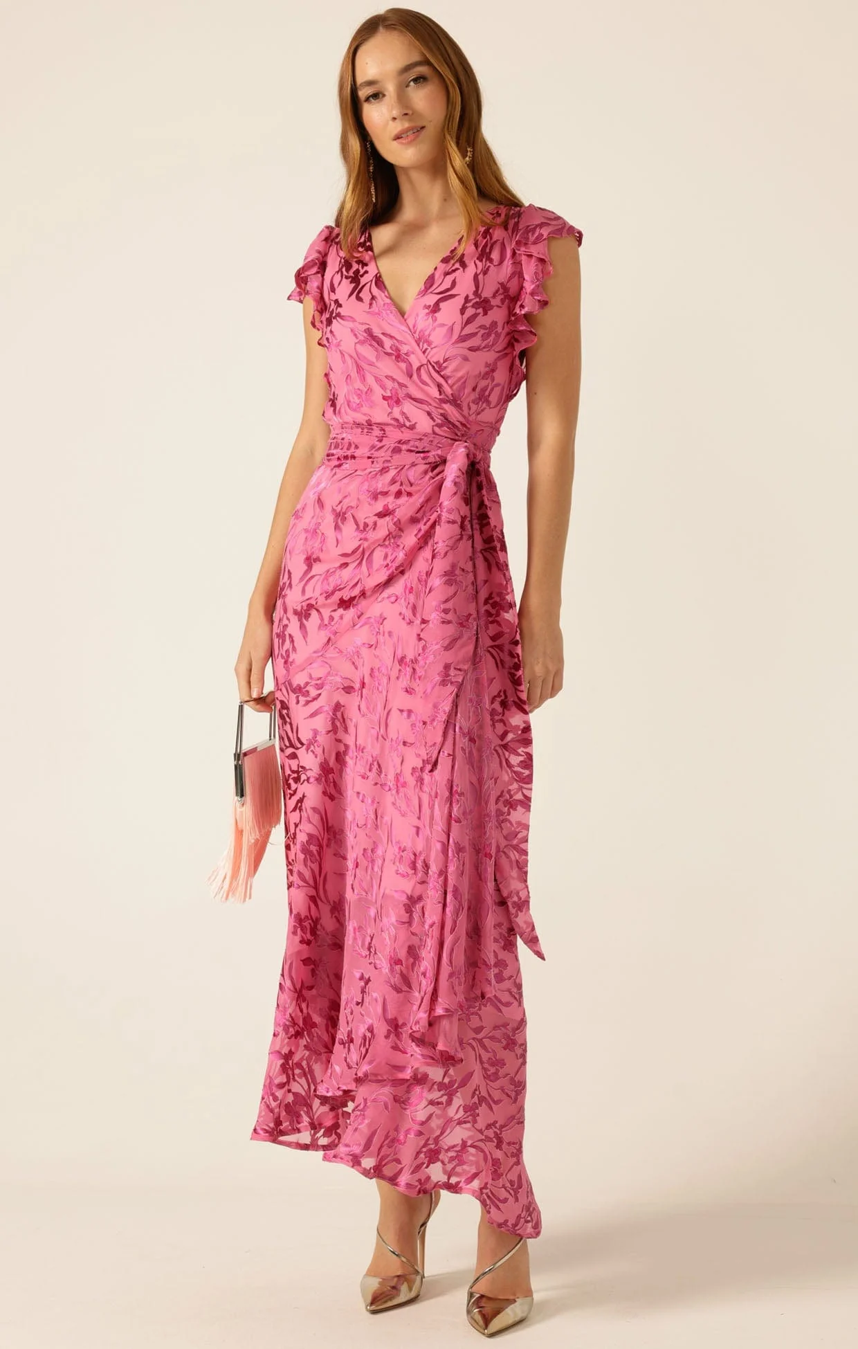 BELLA ROSE MAXI WRAP DRESS - Image 3