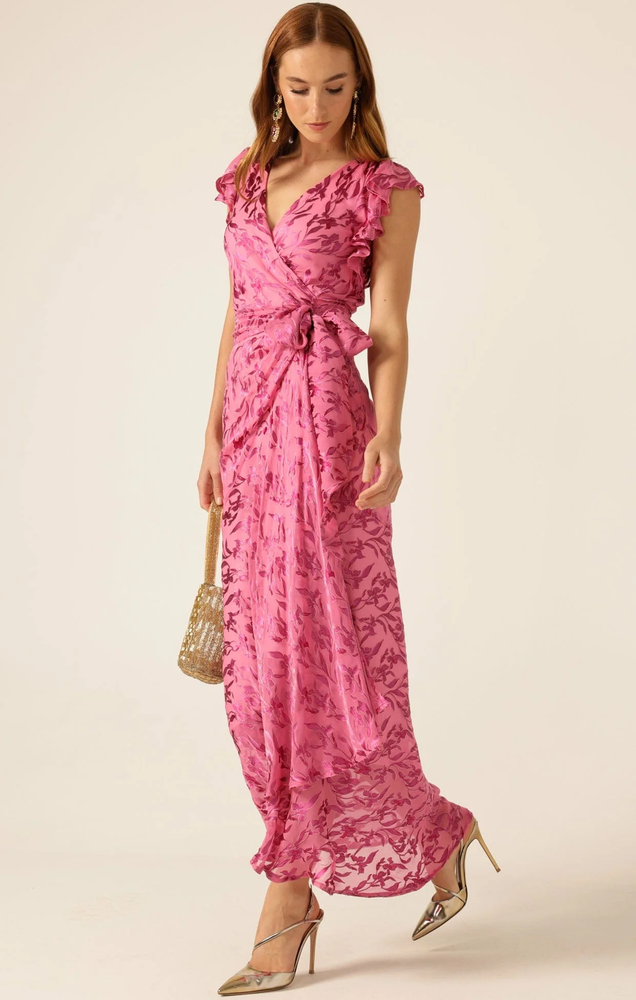 BELLA ROSE MAXI WRAP DRESS - Image 4