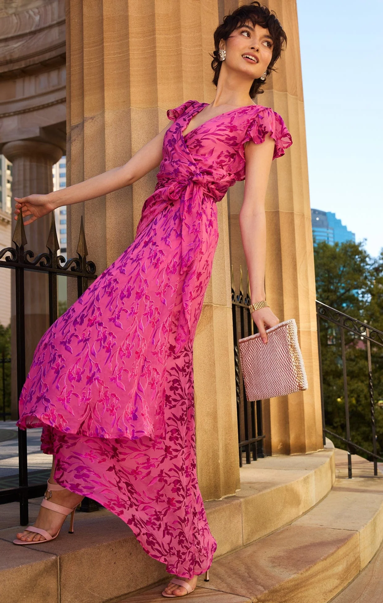 BELLA ROSE MAXI WRAP DRESS - Image 5