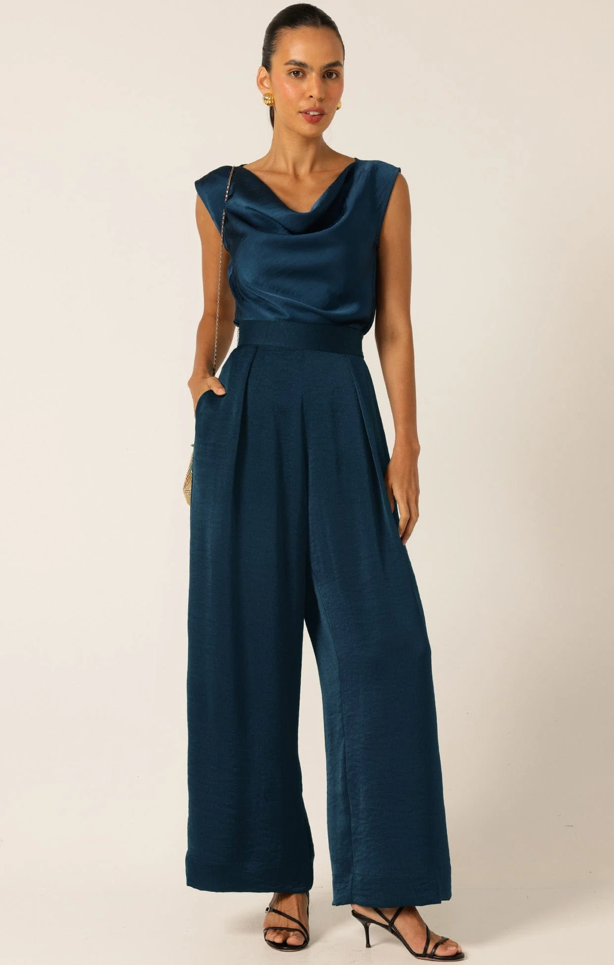 LUXE COWL BIAS TOP STEELE BLUE - Image 3