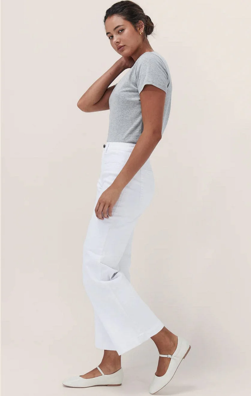 FREYA WIDE LEG JEAN IN WHITE - Image 6