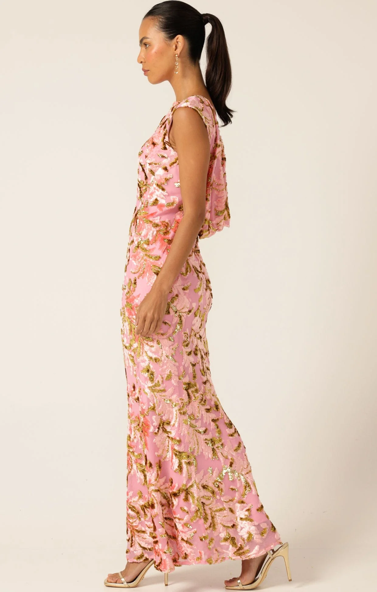 HEAVENLY HEIGHTS MAXI DRESS PINK GOLD - Image 8