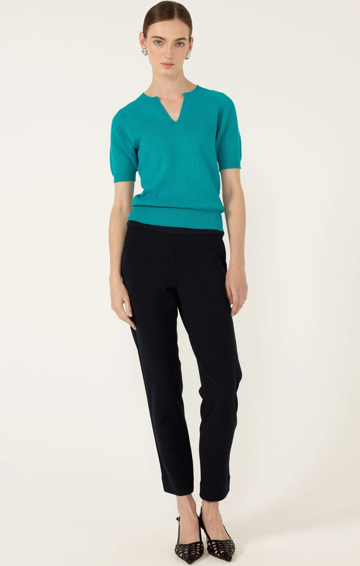 TAPERED LEG PANT IN NAVY - Image 9