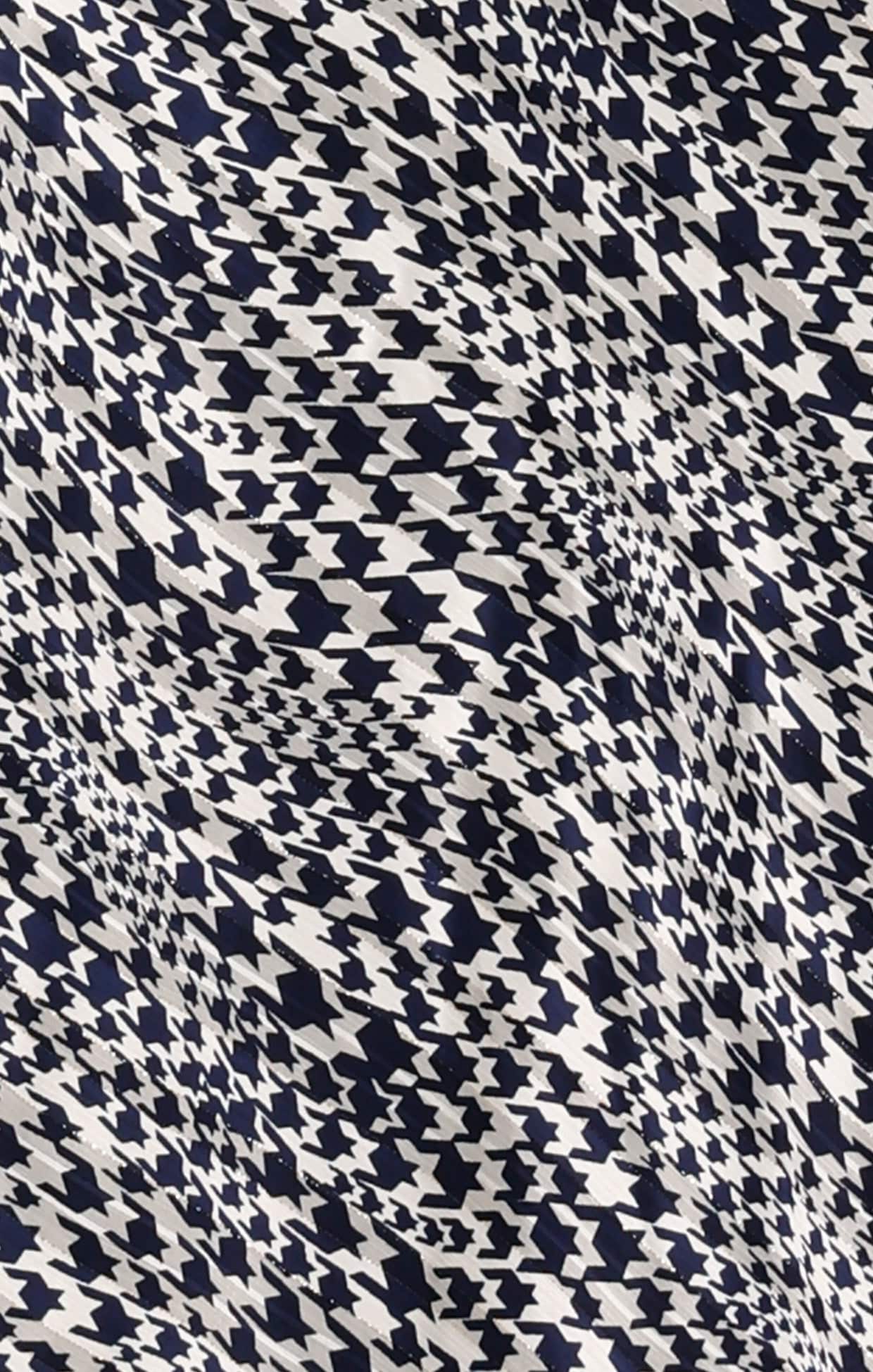 HERRINGBONE DRESS IN NAVY WHITE CHECK - Image 9