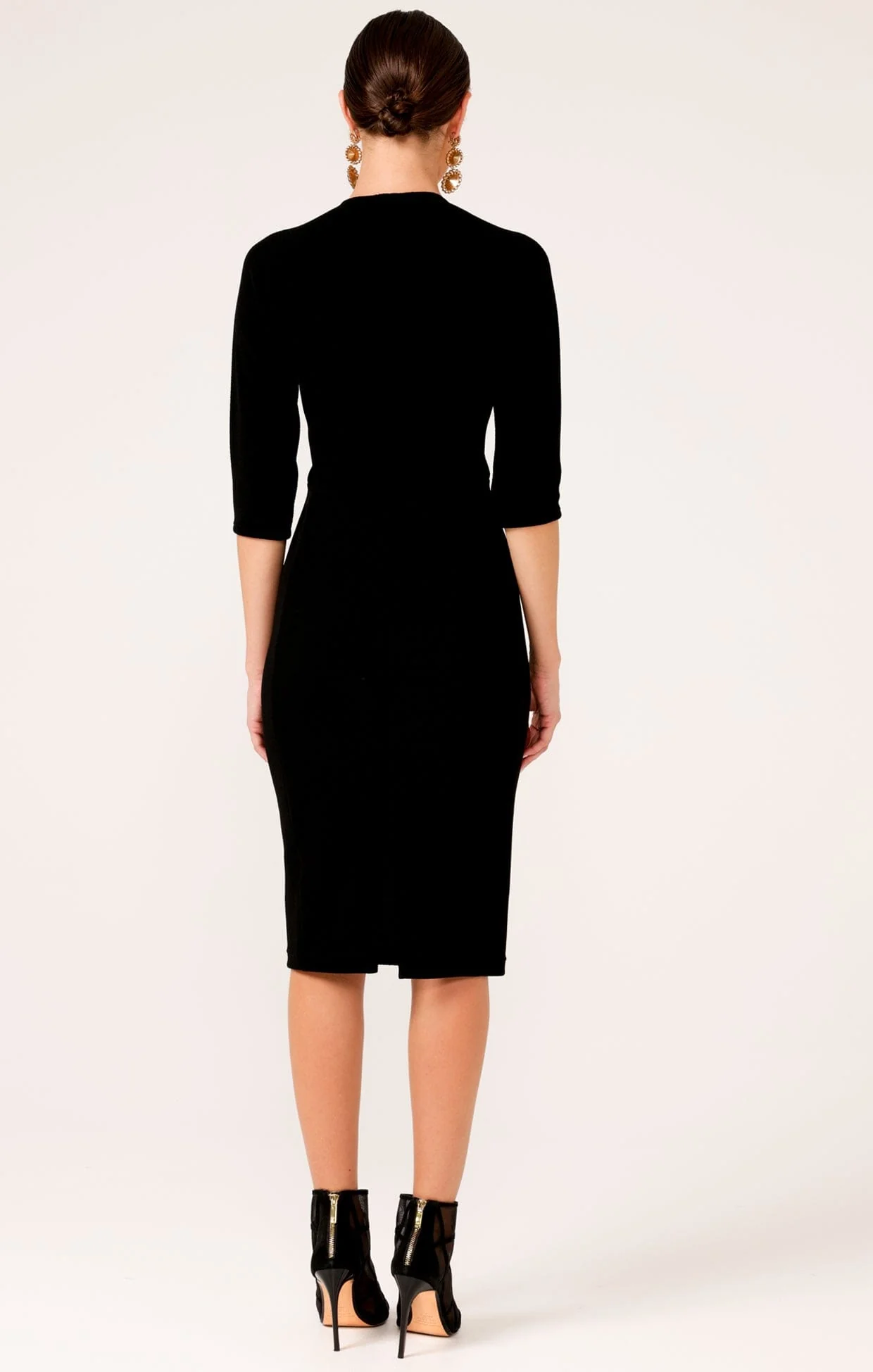 IRIS DRESS 3/4 SLEEVE IN BLACK - Image 7