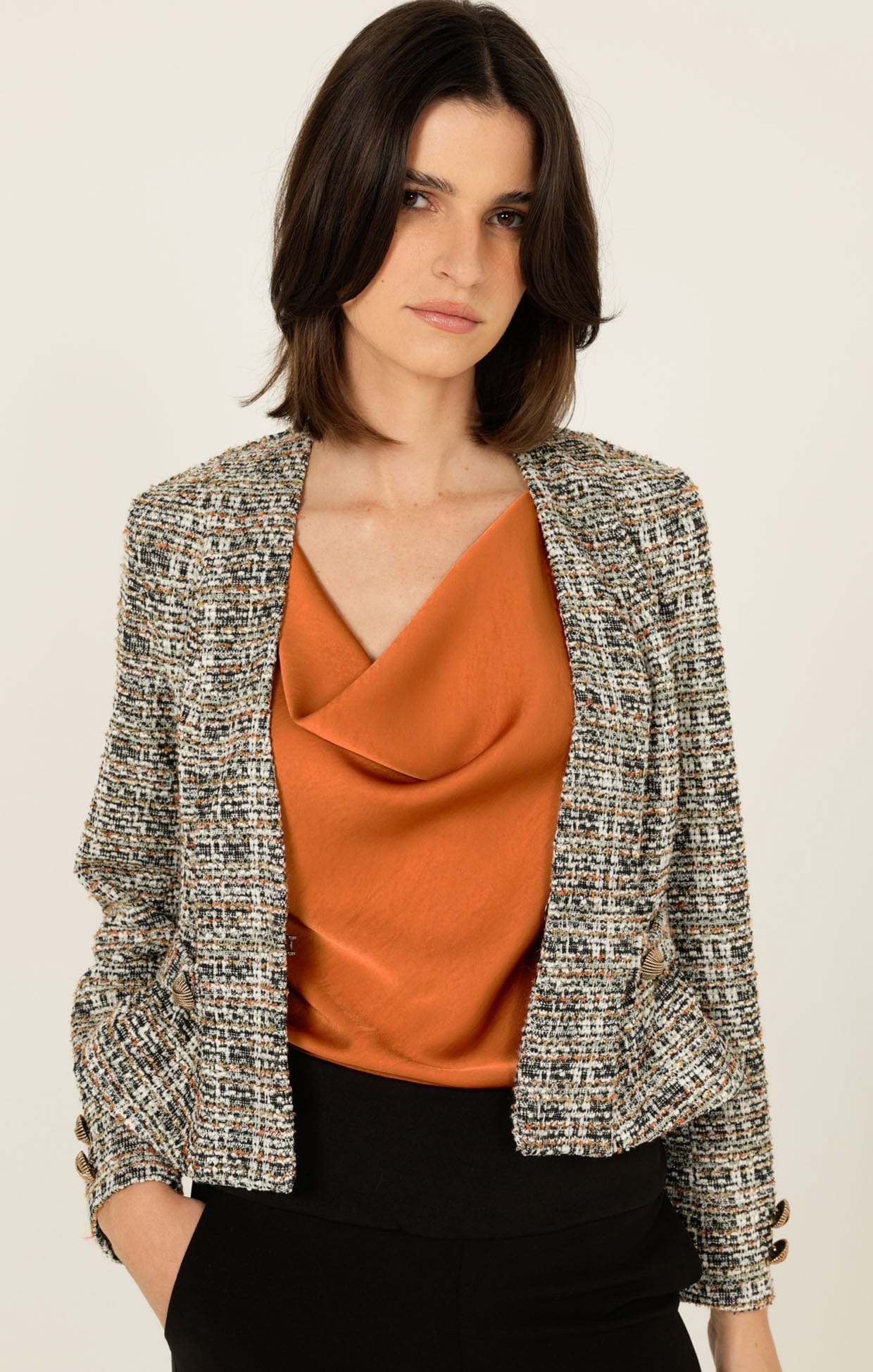 LUXE COWL BIAS TOP IN COPPER - Image 5