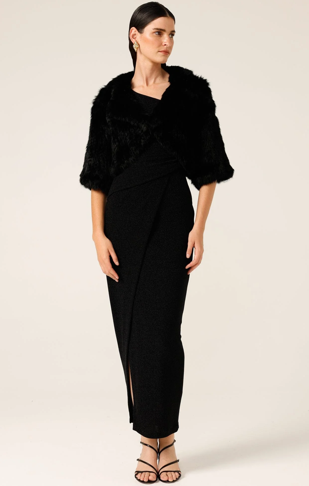 LUXE FUR BOLERO IN BLACK - Image 4