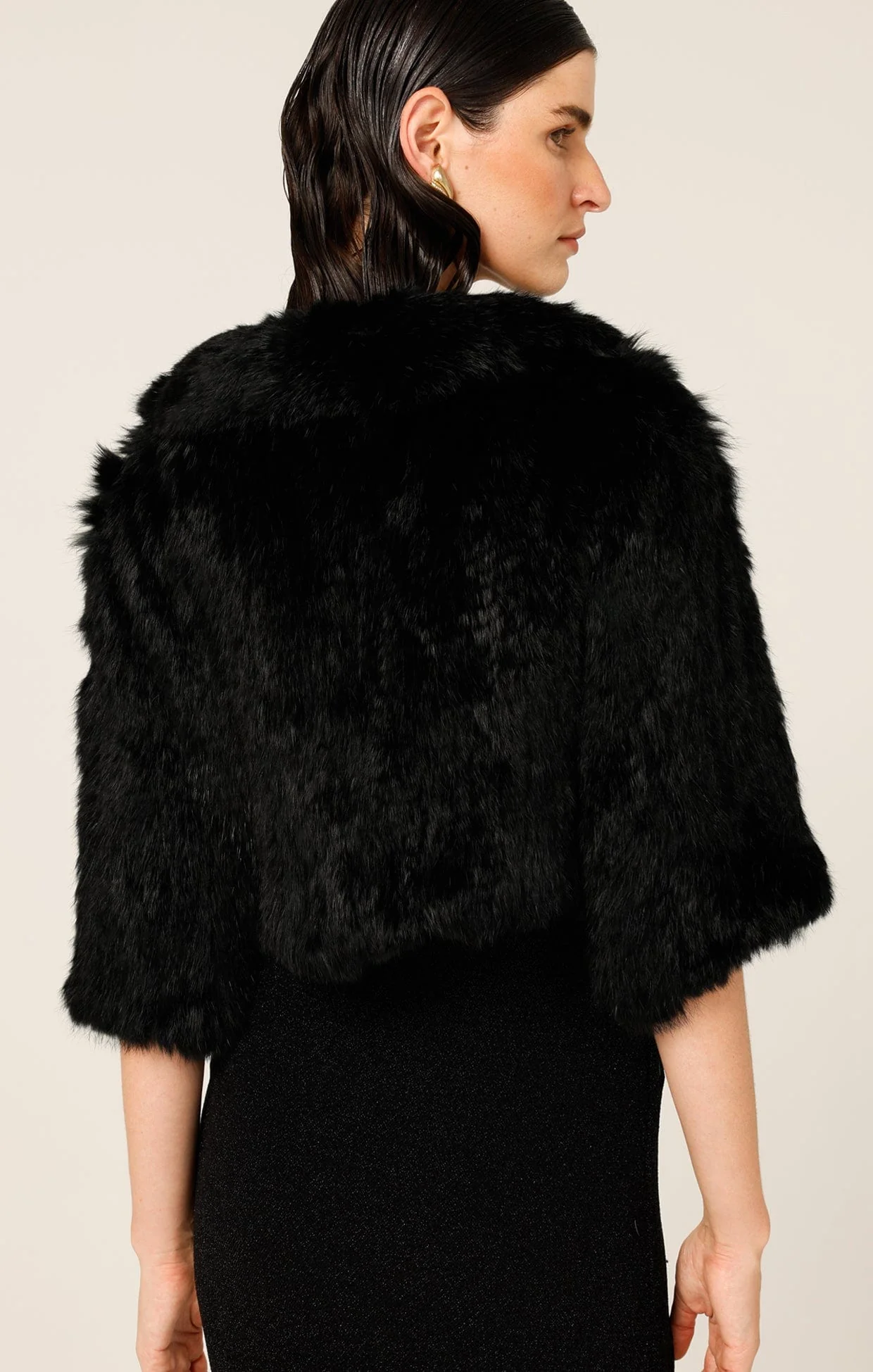 LUXE FUR BOLERO IN BLACK - Image 7