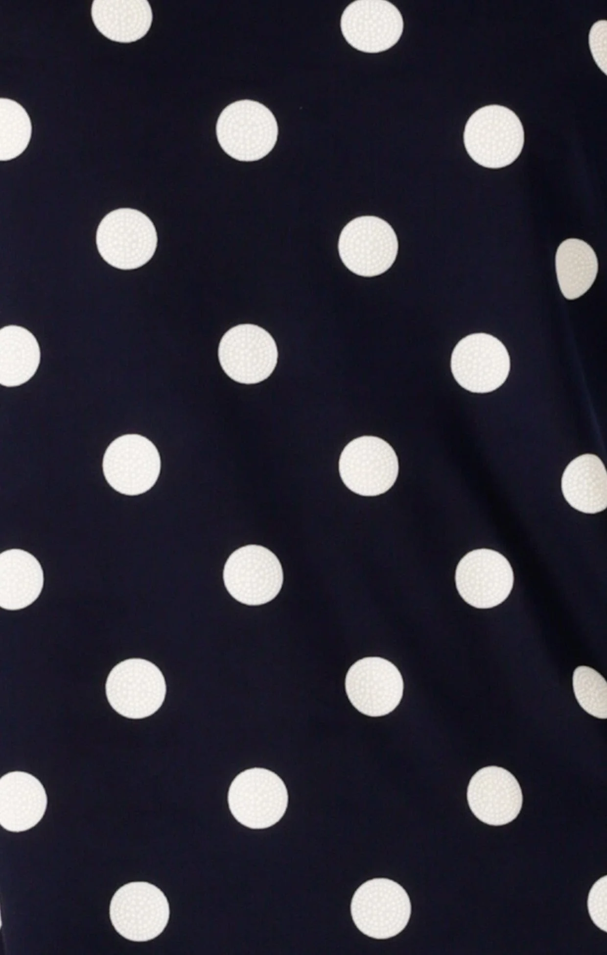 REVERSE WRAP MIDI DRESS IN NAVY WHITE SPOT - Image 7