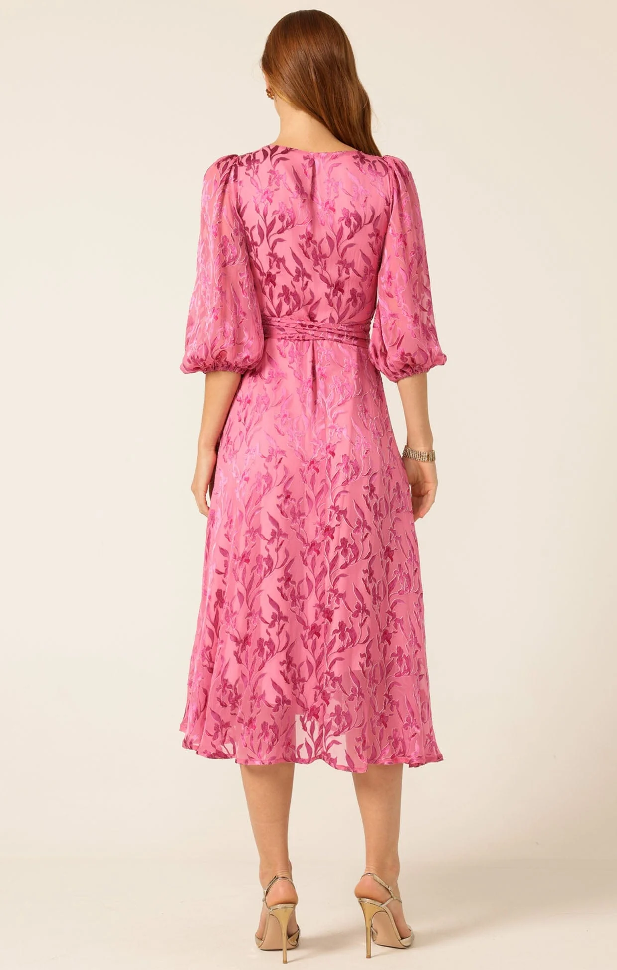 SHERBET BREEZE MIDI WRAP DRESS - Image 9