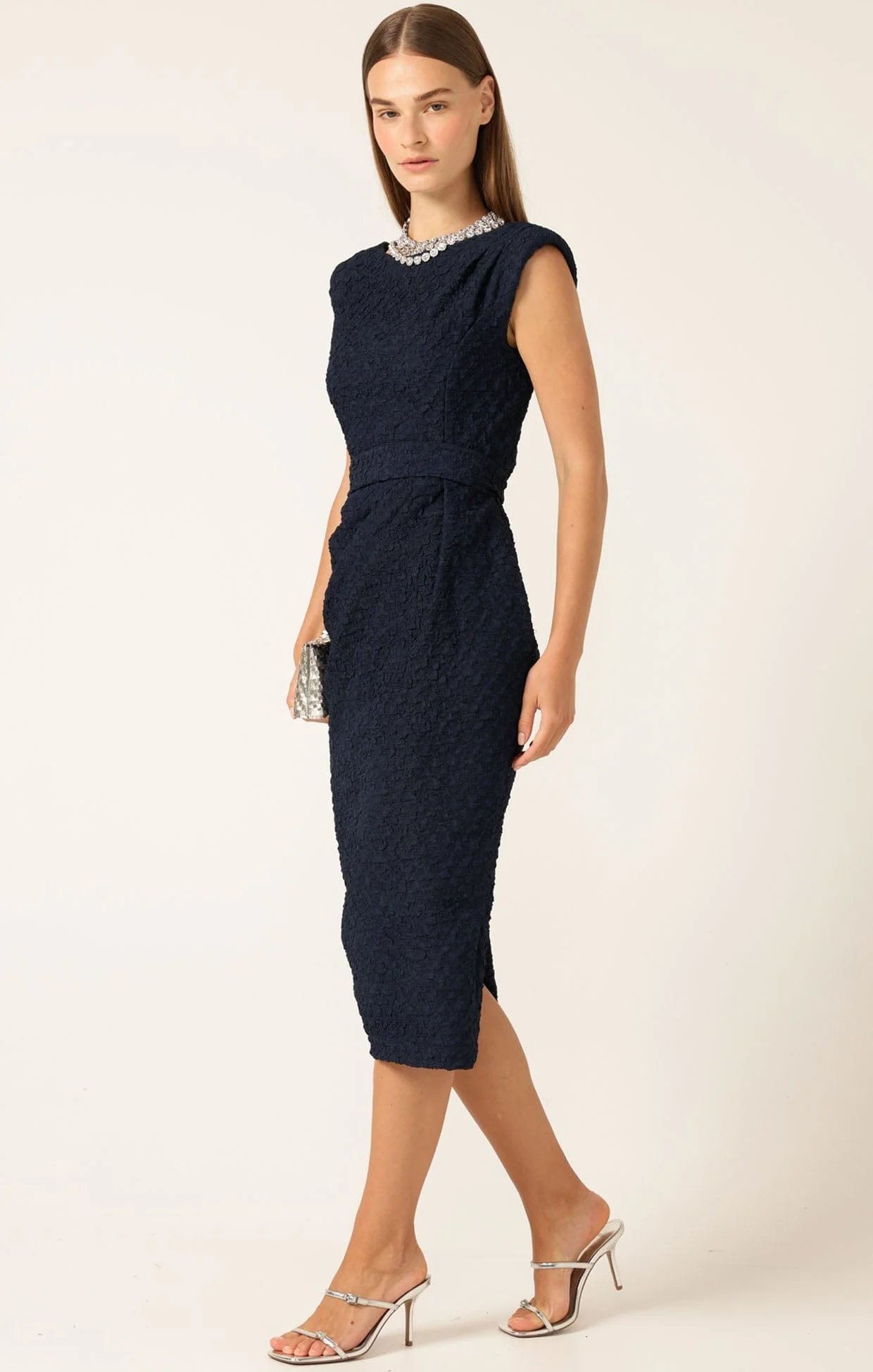 SOFIA DRESS IN NAVY - Image 4