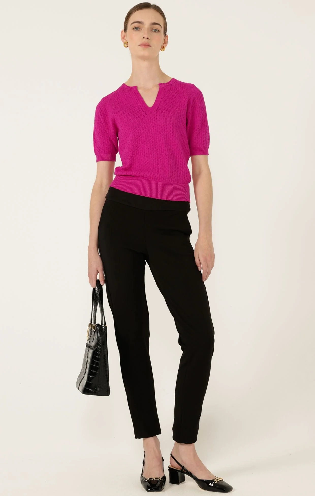 TAPERED LEG PANT IN BLACK - Image 11