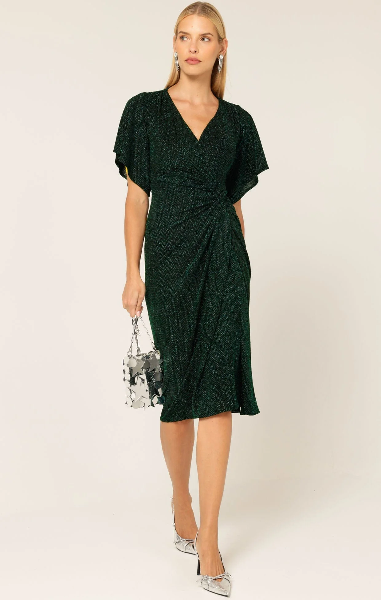 THE EMPORIUM DRESS IN EMERALD - Image 3
