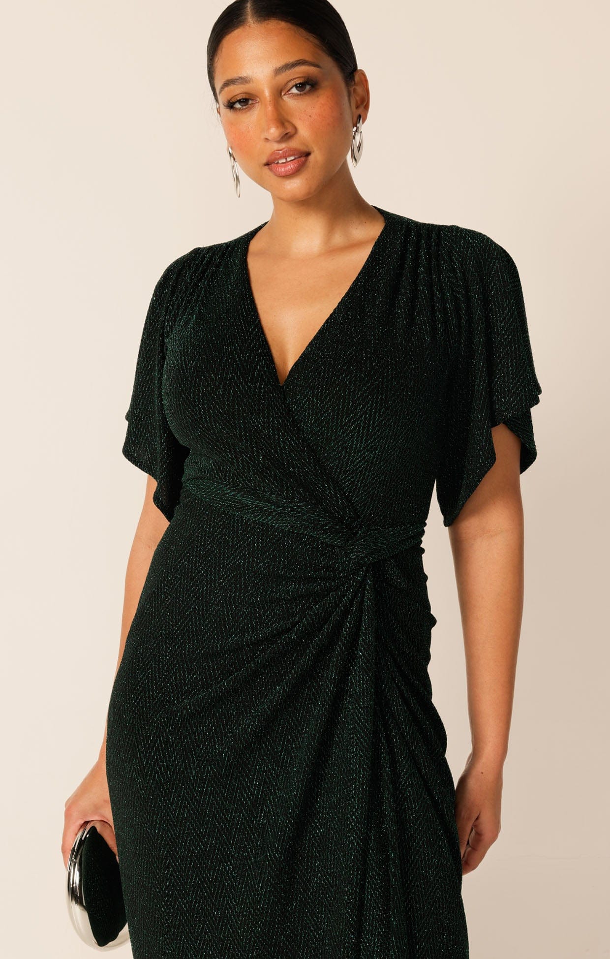 THE EMPORIUM DRESS IN EMERALD - Image 4