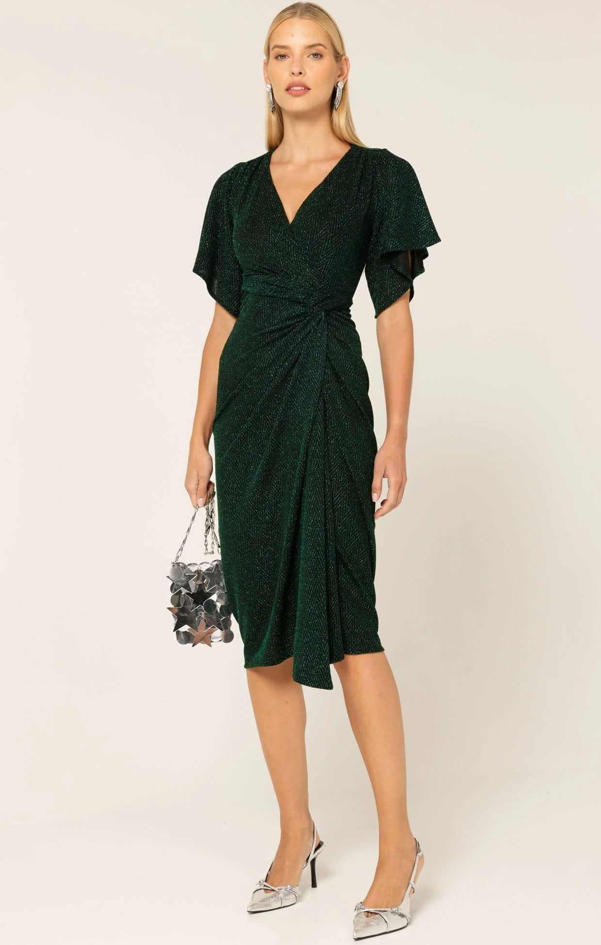 THE EMPORIUM DRESS IN EMERALD - Image 5