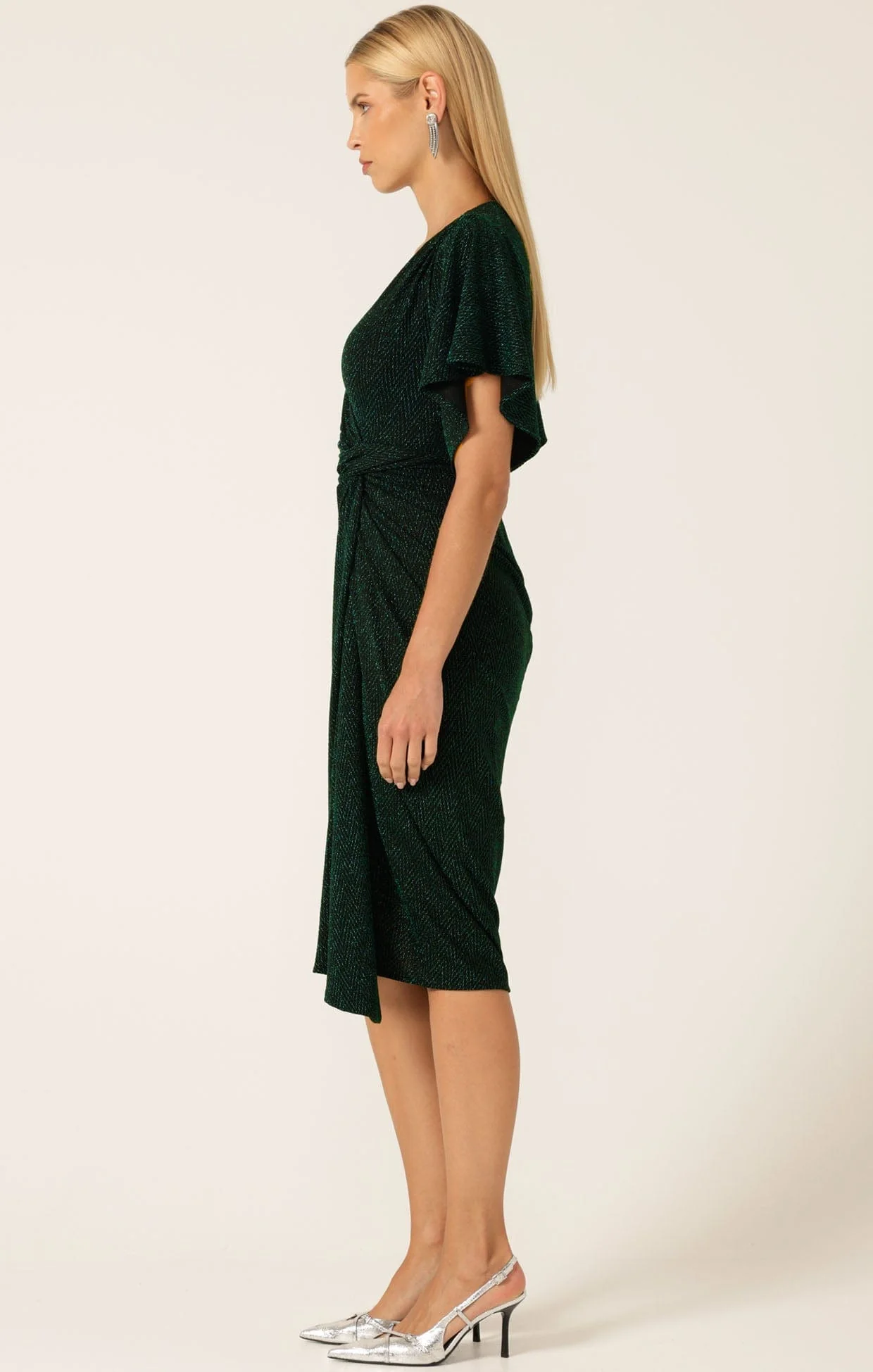 THE EMPORIUM DRESS IN EMERALD - Image 7