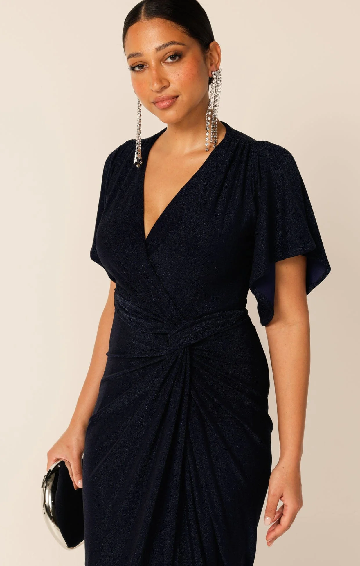 THE EMPORIUM DRESS IN NAVY - Image 4