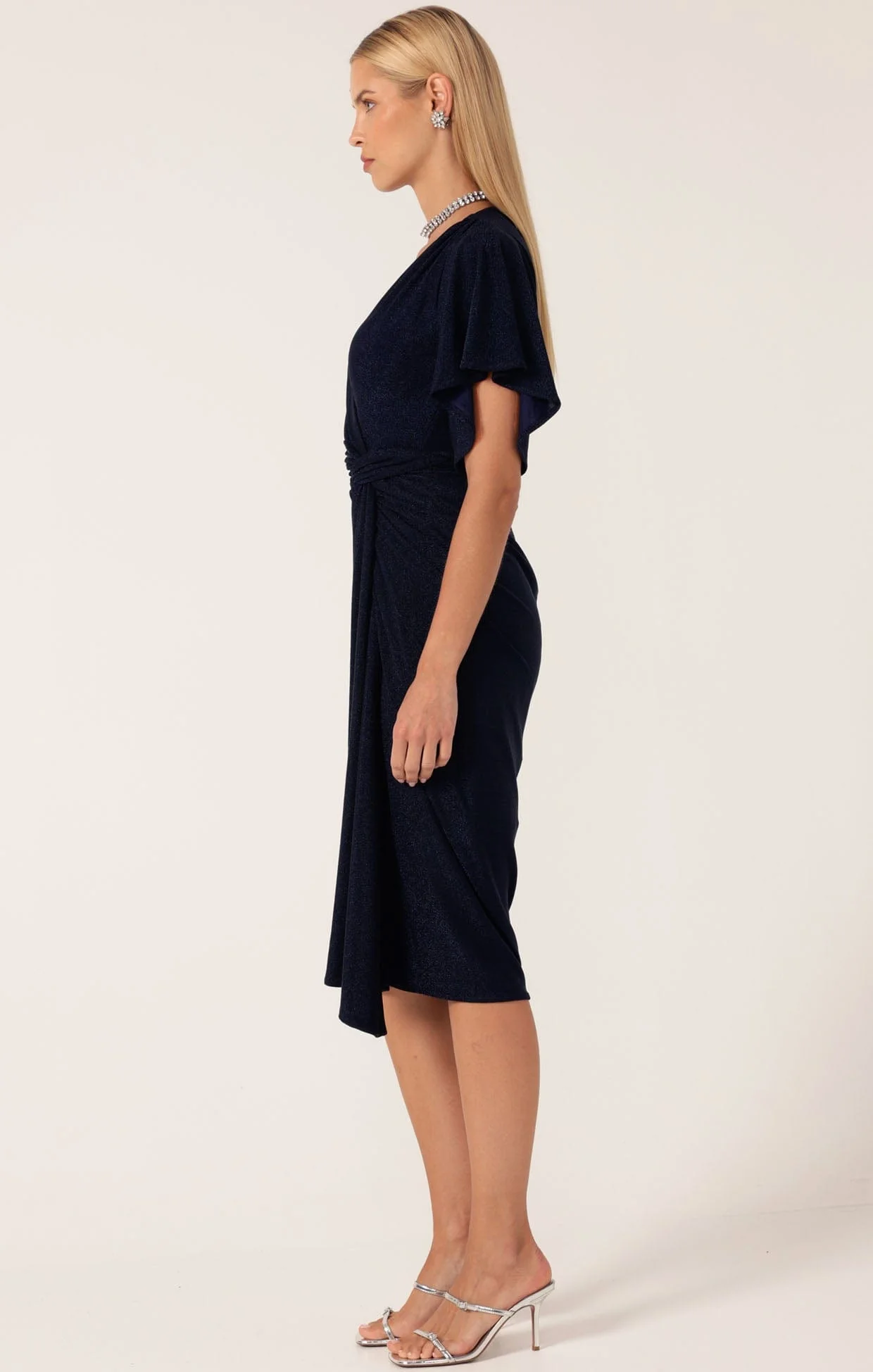 THE EMPORIUM DRESS IN NAVY - Image 7
