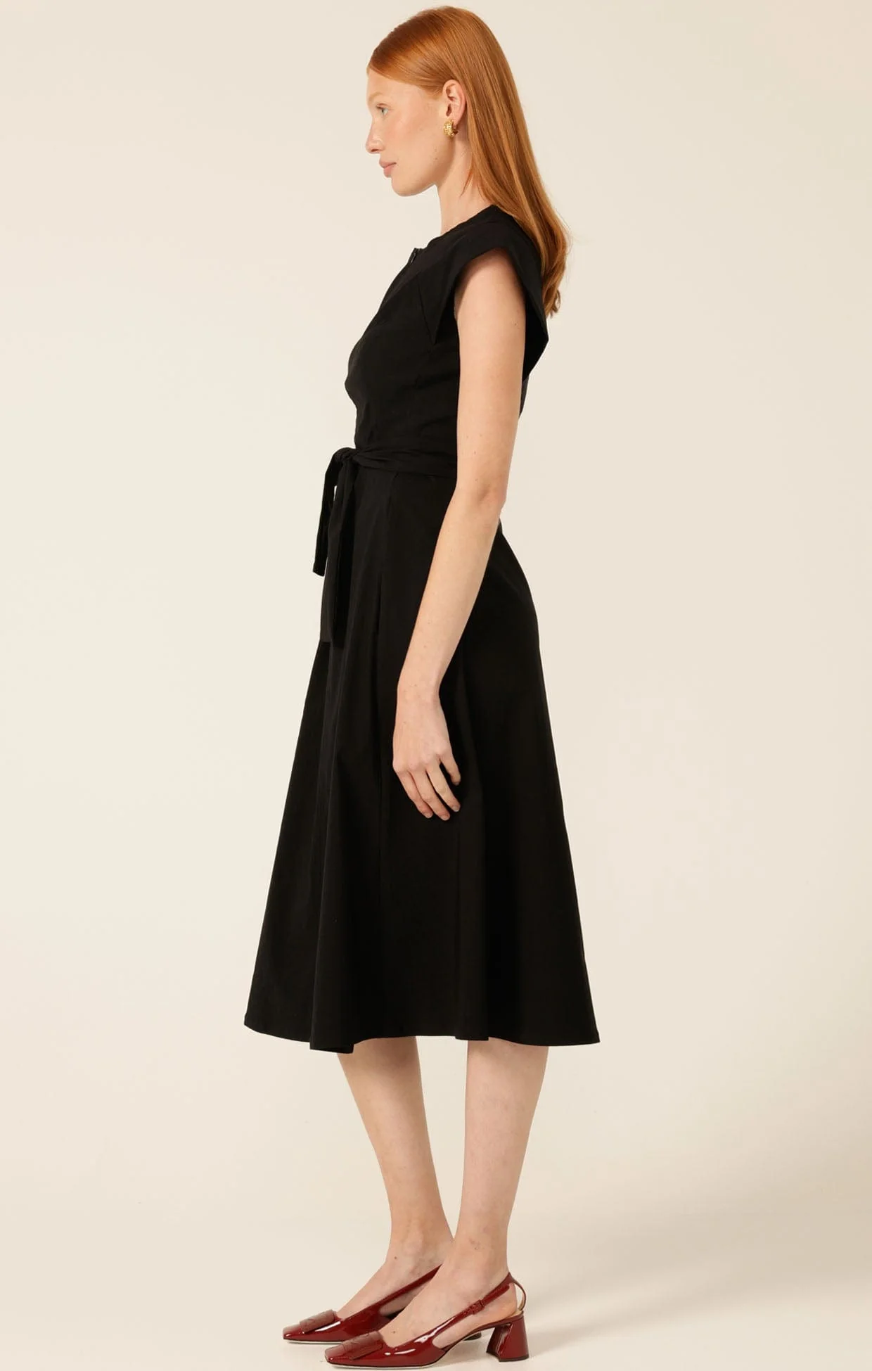 ZIP FRONT FIT AND FLARE DRESS - Image 6