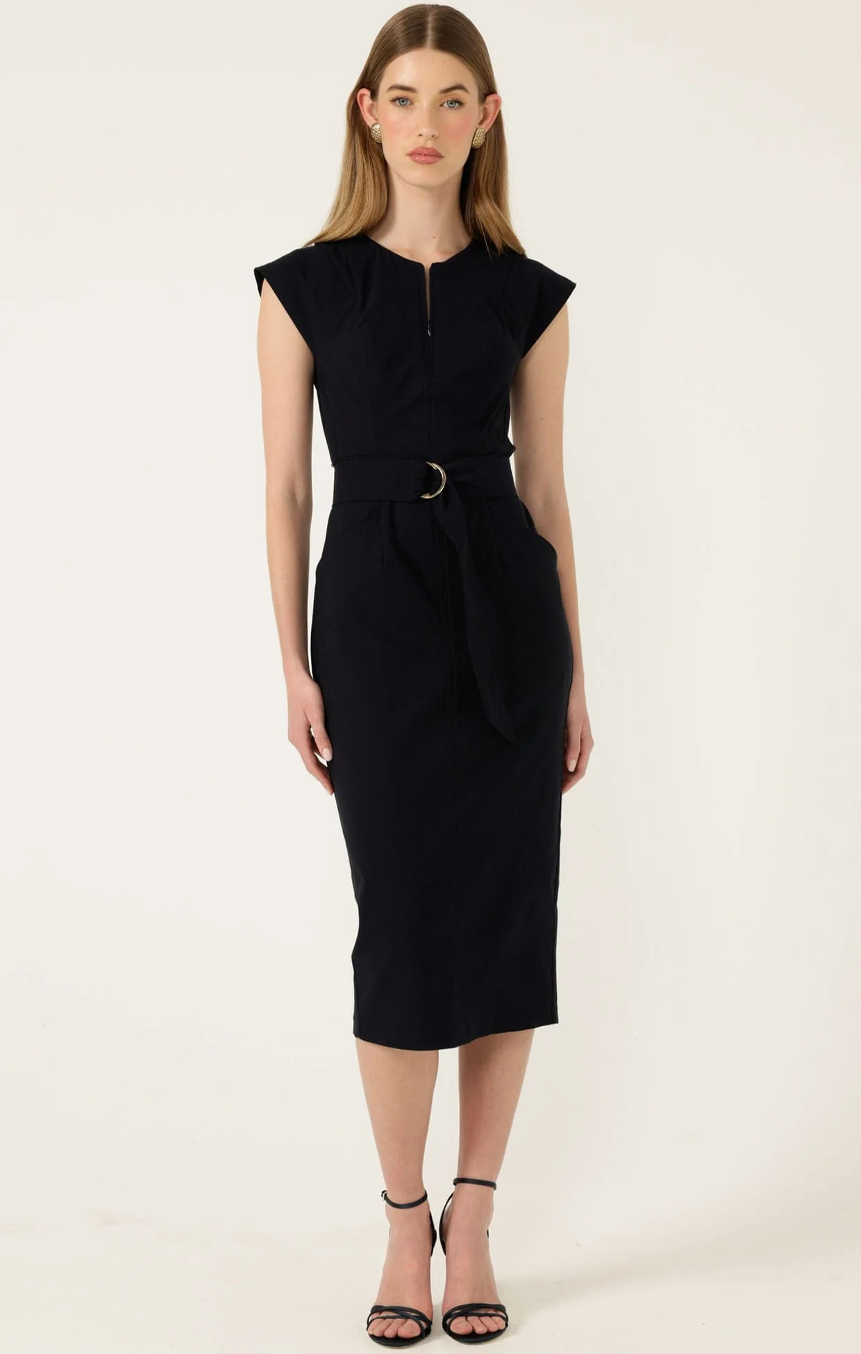 ZIP FRONT FITTED DRESS - Image 3