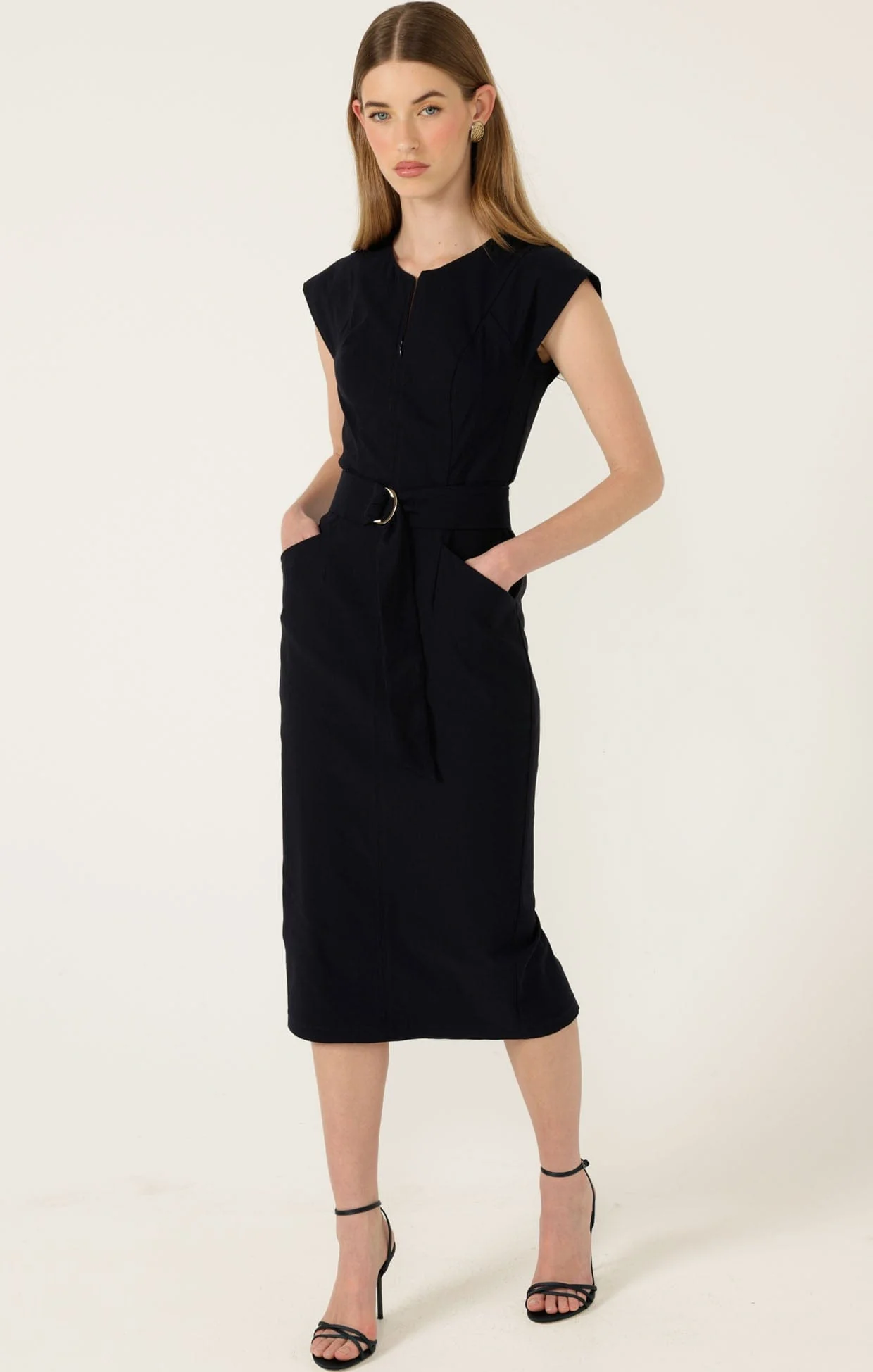 ZIP FRONT FITTED DRESS - Image 7